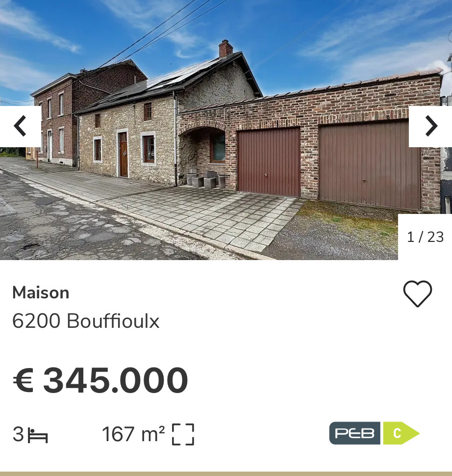 Maison vendue à Bouffioulx