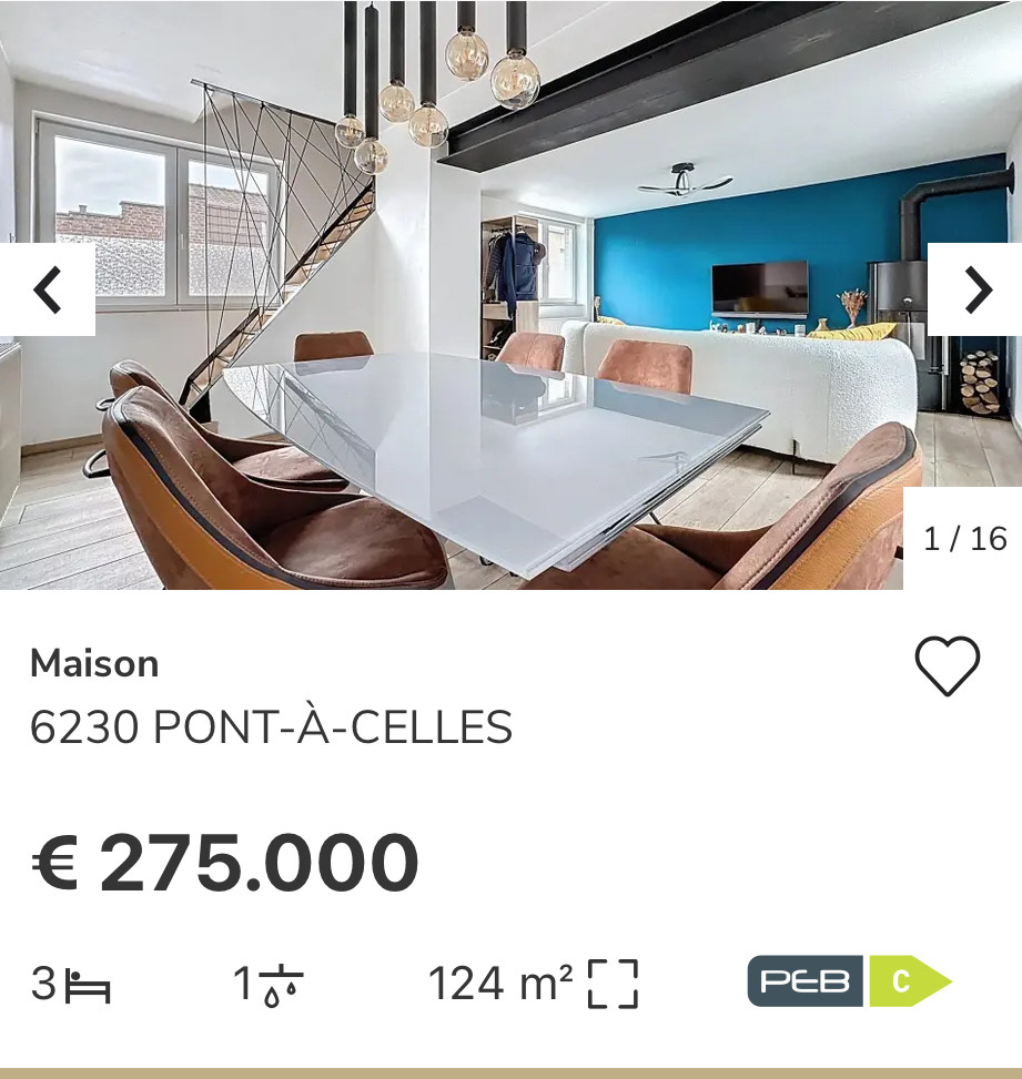 Maison vendue à Pont-à-Celles